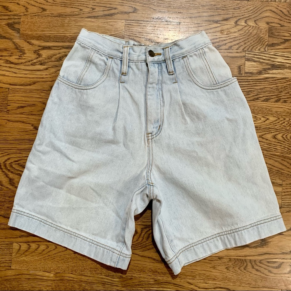 The Limited Vintage High Waist Mom Jean Shorts Denim 4